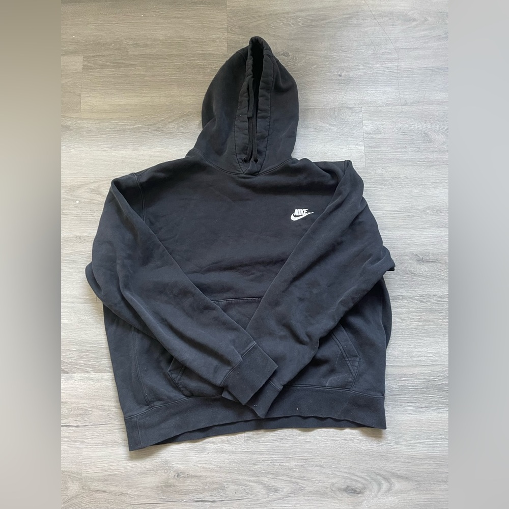 Washed black nike hoodie